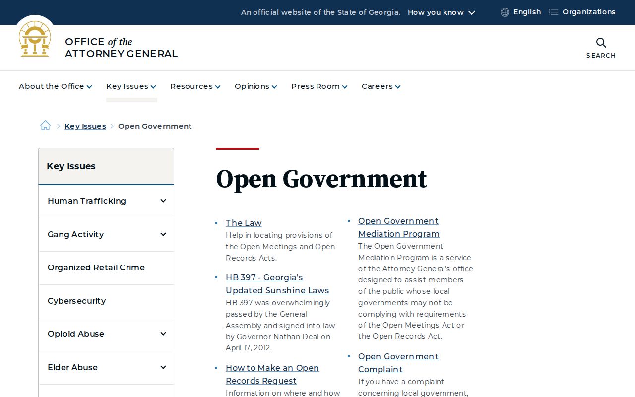 Randolph County court case access under Georgia open records law