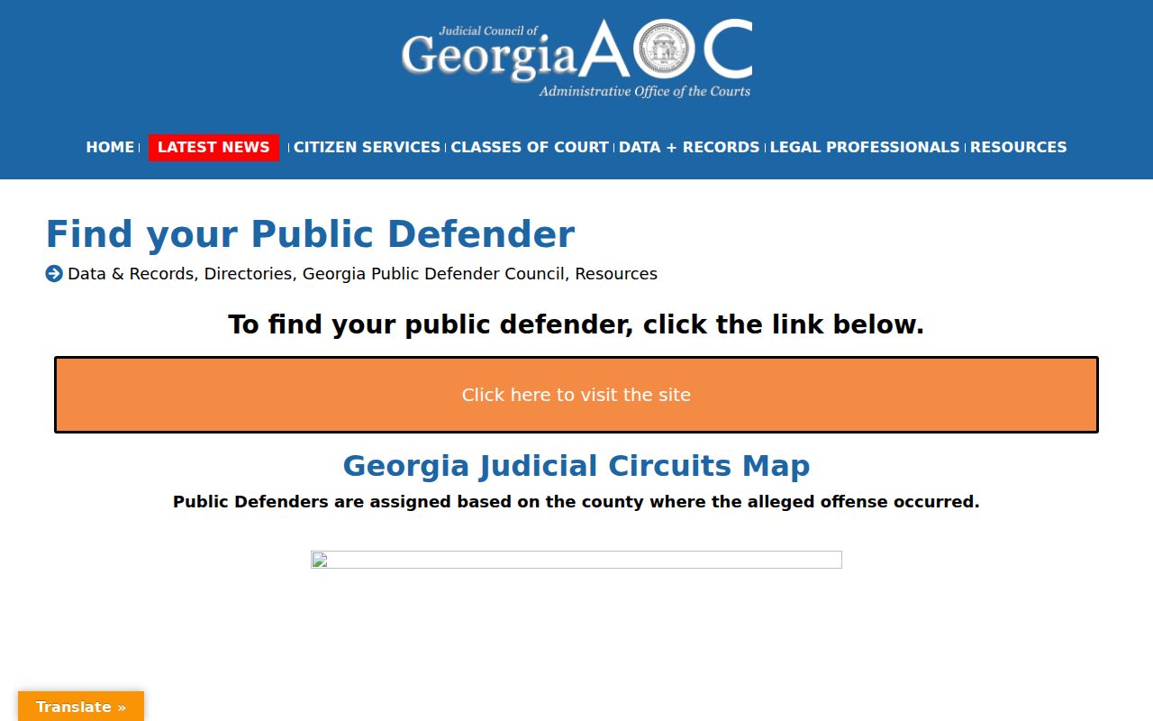 Randolph County arrest case public defender and court route