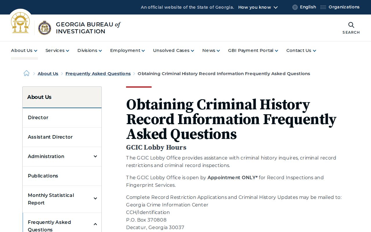 Randolph County arrest records and Georgia criminal history guidance