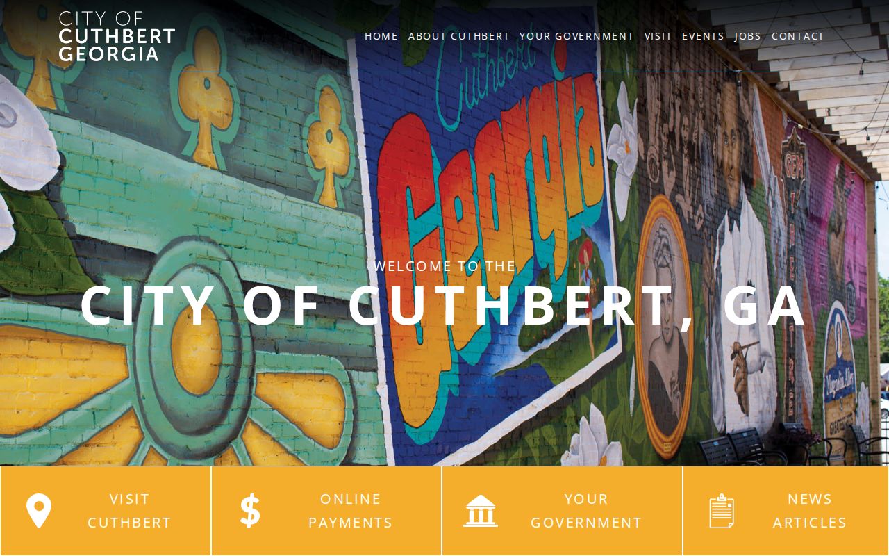 Official City of Cuthbert website capture