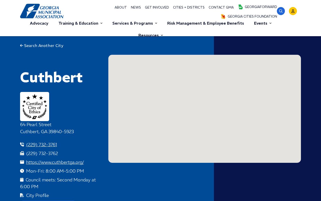 Official municipal directory information for Cuthbert