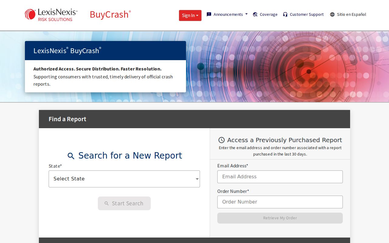 Officially designated BuyCrash channel for Georgia crash reports